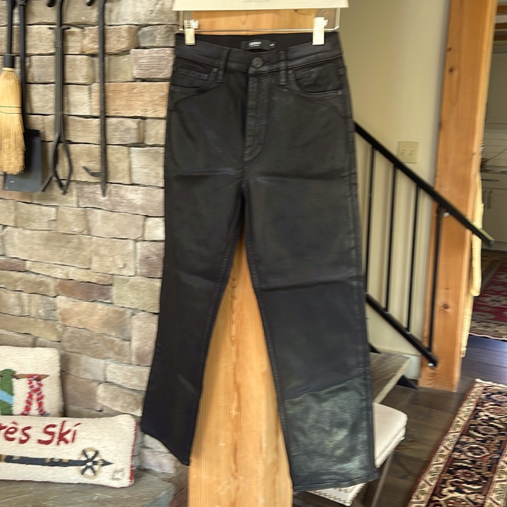 Hudson, black remi shine ankle jeans, size 28, NWT